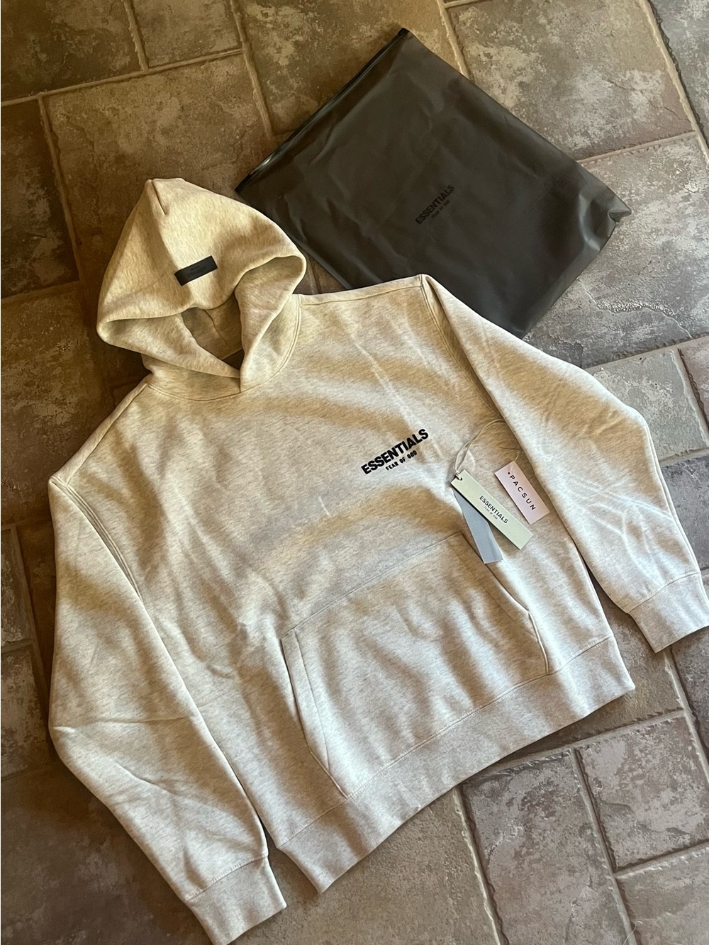Fear of God Essentials Pullover Hoodie – Light Oatmeal